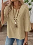 Casual Plain Crew Neck Shirt