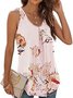 Women's Sleeveless Tank Top Summer Black Plain Ruched Cotton Crew Neck Daily Going Out Simple Top