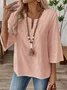 Casual Plain Crew Neck Shirt