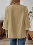 Casual Plain Crew Neck Shirt
