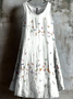 Cotton Casual Floral Dress With No