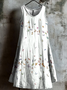 Cotton Casual Floral Dress With No