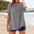 V Neck Casual Plain Shirt