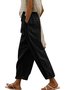 Casual Plain Straight Pants