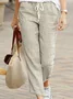 Women's Casual Loose Pocket Solid Color Trousers