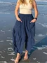 Women's  Elastic Waist H-Line Harem Pants Daily Going Out Pants Green Casual Split Joint Plain Spring/Fall Pants