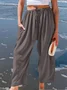 Women's  Elastic Waist H-Line Harem Pants Daily Going Out Pants Green Casual Split Joint Plain Spring/Fall Pants