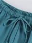 Women's  Elastic Waist H-Line Harem Pants Daily Going Out Pants Green Casual Split Joint Plain Spring/Fall Pants