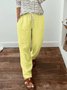 Casual Loose Plain Cotton Pants
