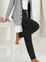 Women's Printing Plain Daily Going Out Two-Piece Set Black-grey Casual Spring/Fall Coat With Pants Matching Set