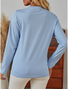 Women Plain Crew Neck Casual Long Sleeve T-shirt