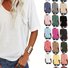 Women Floral V Neck Casual Short Sleeve T-shirt