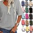 Women Floral V Neck Casual Short Sleeve T-shirt