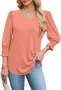 V Neck Casual Cotton Shirt