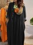 Casual Plain V Neck Maxi Dress