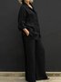 Women's Adjustable Strap Plain Daily Going Out Two-Piece Set Green Casual Spring/Fall Top With Pants Matching Set