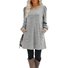 Women Plain Crew Neck Casual Long Sleeve T-shirt