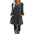 Women Plain Crew Neck Casual Long Sleeve T-shirt