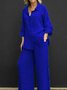 Women's Adjustable Strap Plain Daily Going Out Two-Piece Set Green Casual Spring/Fall Top With Pants Matching Set