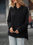 Hoodie Cotton Casual Plain Hoodie