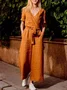 Urban Plain V Neck Jumpsuit