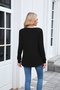 Women Plain Crew Neck Casual Long Sleeve T-shirt