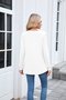 Women Plain Crew Neck Casual Long Sleeve T-shirt