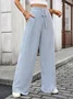 Regular Fit Cotton Casual Plain Pants