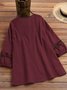 Women Floral Crew Neck Casual Long Sleeve T-shirt