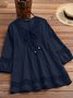 Women Floral Crew Neck Casual Long Sleeve T-shirt