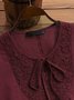 Women Floral Crew Neck Casual Long Sleeve T-shirt