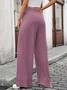 Regular Fit Cotton Casual Plain Pants