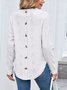 Women Plain Crew Neck Casual Long Sleeve T-shirt