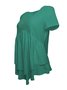 Women Plain Crew Neck Casual Short Sleeve T-shirt
