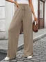 Regular Fit Cotton Casual Plain Pants
