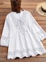 Women Floral Crew Neck Casual Long Sleeve T-shirt