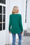 Women Plain Crew Neck Casual Long Sleeve T-shirt
