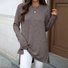 Women Plain Crew Neck Casual Long Sleeve T-shirt
