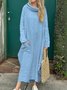 Loose Casual Plain Maxi Dress