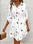 Casual Shirt Collar Regular Fit Dress With No