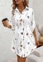 Casual Shirt Collar Regular Fit Dress With No