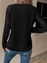 Women Geometric Crew Neck Vintage Long Sleeve T-shirt