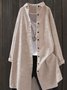 Women's Long Sleeve Shirt Spring/Fall Green Striped Split Joint Polyester Cotton Stand Collar Daily Going Out Casual Top