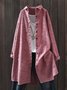 Women's Long Sleeve Shirt Spring/Fall Green Striped Split Joint Polyester Cotton Stand Collar Daily Going Out Casual Top