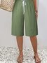 Women's Loose Casual Lace-Up Straight Pants
