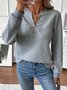 Plain Casual Sweatshirt