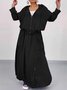 Casual Plain Hoodie Two-Piece Set