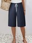 Women's Loose Casual Lace-Up Straight Pants