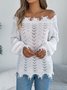 One Shoulder Plain Casual Sweater