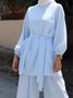 Women's Split Joint Plain Daily Going Out Two-Piece Set Khaki Casual Spring/Fall Top With Pants Matching Set